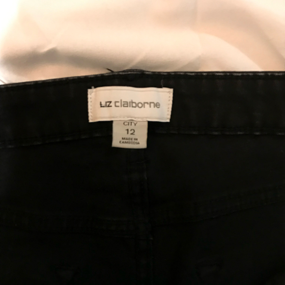 Liz Claiborne City Black Jeans Size 12 - Picture 3 of 3